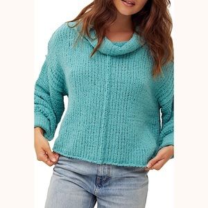 Free People Be Yours Cowl Neck Boxy Fit NWT$128